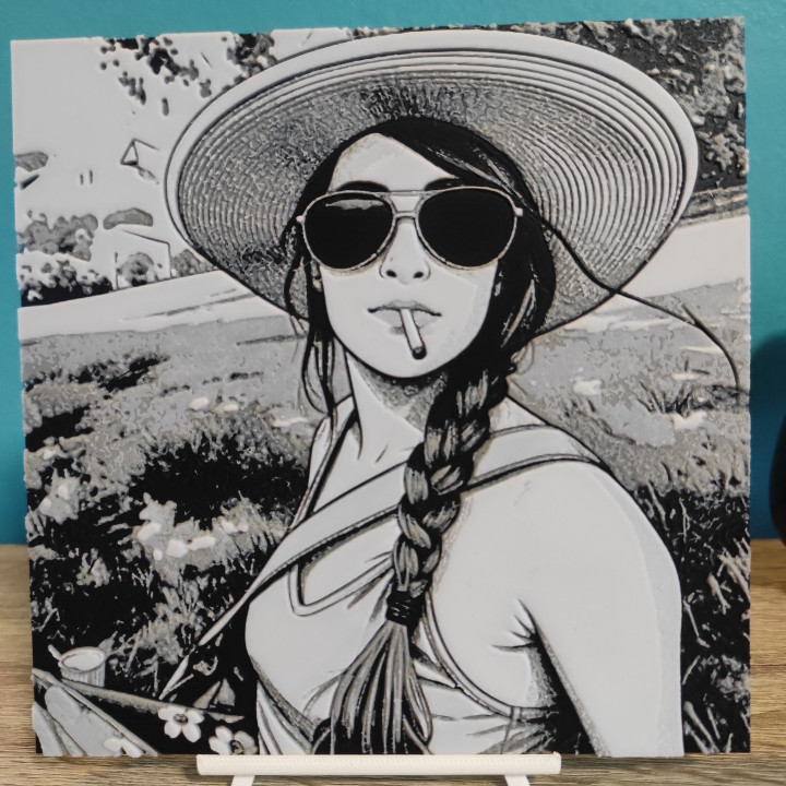 🖼️ Cadre photo personnalisé imprimé en 3D – Noir et blanc