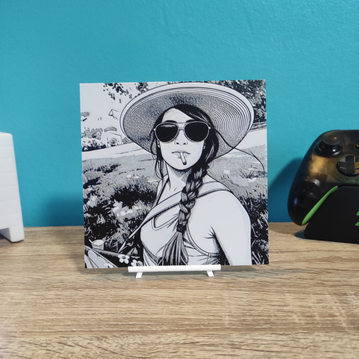 🖼️ Cadre photo personnalisé imprimé en 3D – Noir et blanc