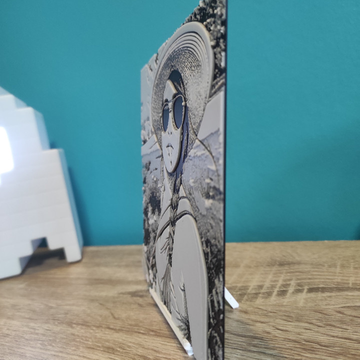 🖼️ Cadre photo personnalisé imprimé en 3D – Noir et blanc