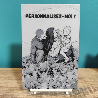 🖼️ Cadre photo personnalisé imprimé en 3D – Noir et blanc