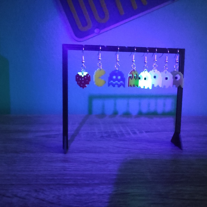 🟡 Boucles d’oreilles Pac-Man phosphorescentes 👻✨