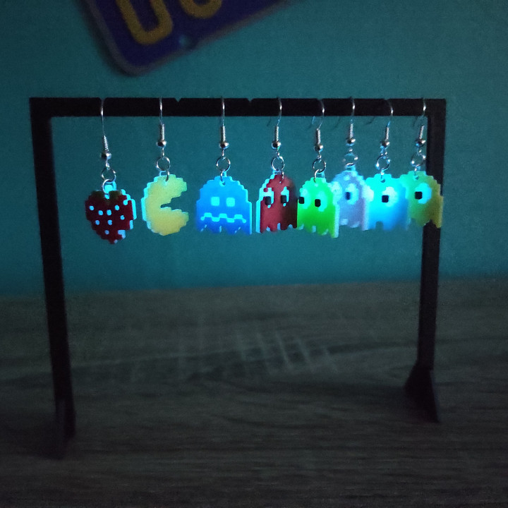 🟡 Boucles d’oreilles Pac-Man phosphorescentes 👻✨
