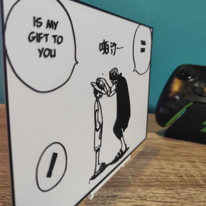 Cadre décoratif One Piece – Shanks & Luffy (impression 3D)