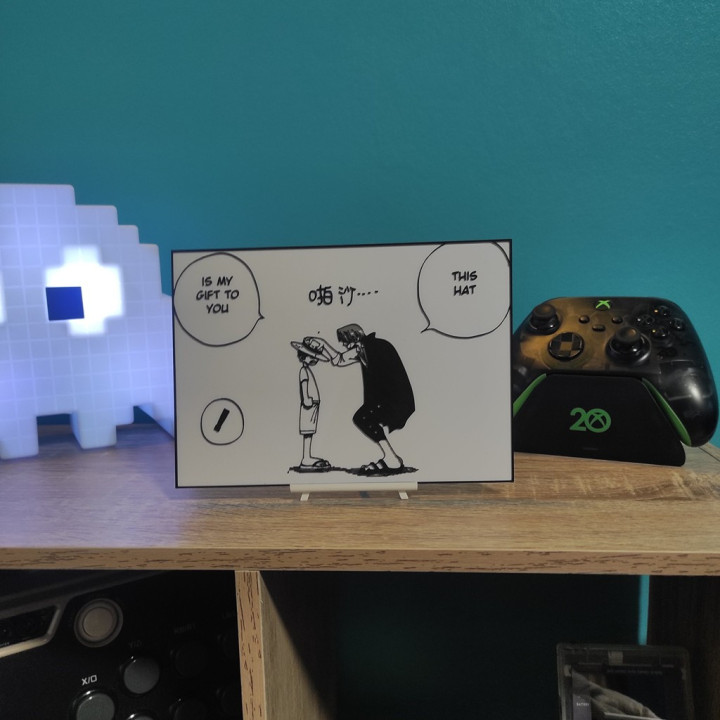 Cadre décoratif One Piece – Shanks & Luffy (impression 3D)